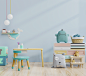 mockup-wall-children-s-room-wall-blue-colors