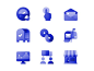 Custom Icons for Pebble Post branding icon vector icon set gradient icons design website illustrations icons custom