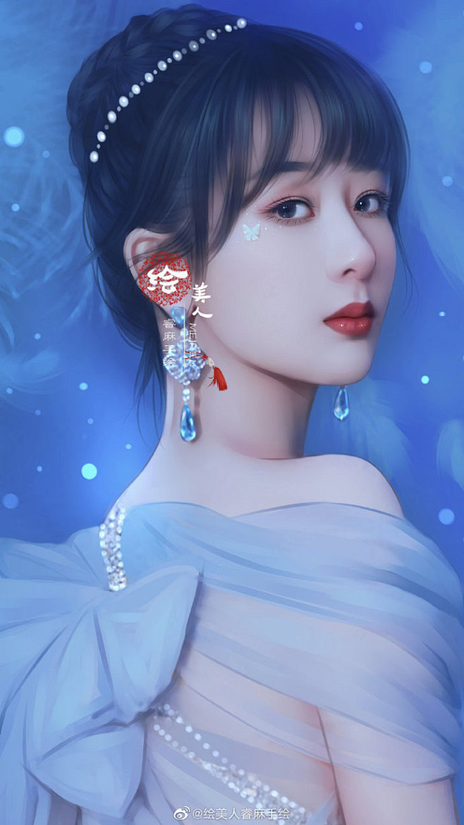 杨紫微博绘美人睿麻手绘禁止盗图二改转载注明出处赵丽颖angelababy
