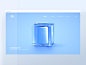AI Design 4 0 Scenes 02 glass web webdesign clean blue illustration 3d blender cube asiainfo aidesign