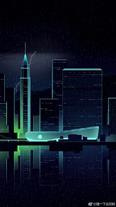 #壁纸# 霓虹灯城市 ​