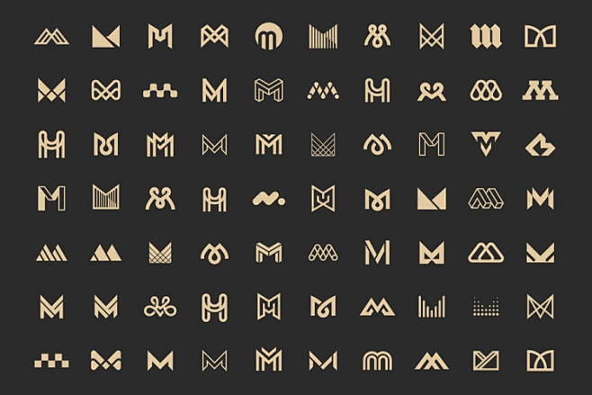 M Letter Logo Bundle...