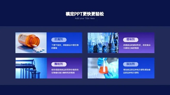 并列关系4项PPT图文页