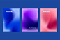 Set of Modern Grainy Gradient Background vector
