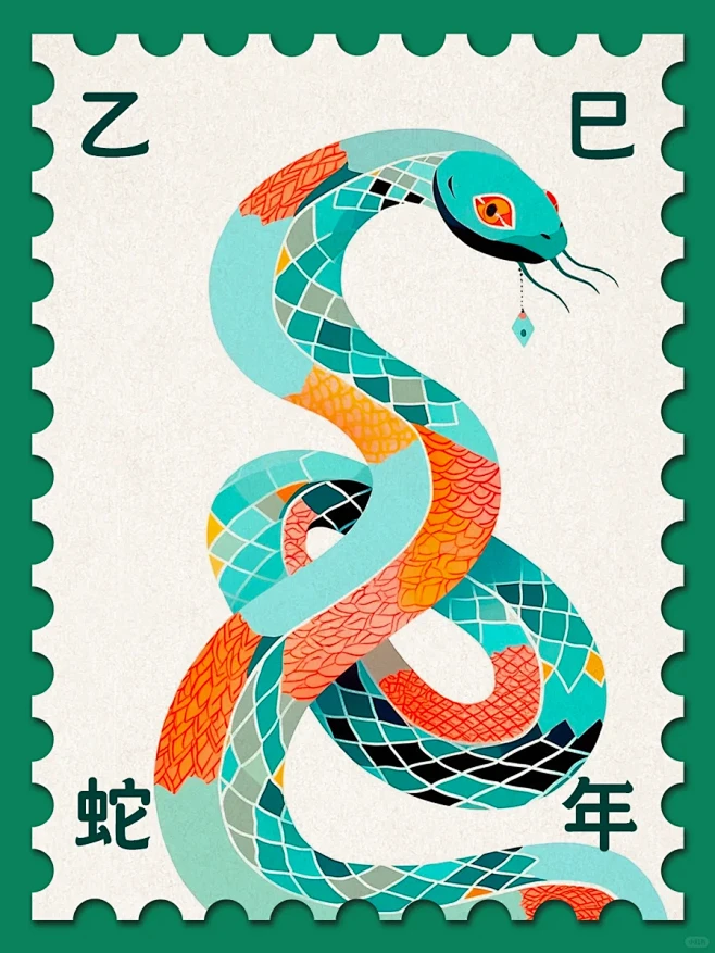 12种蛇年纹样大公开！新年生肖插画快收下...