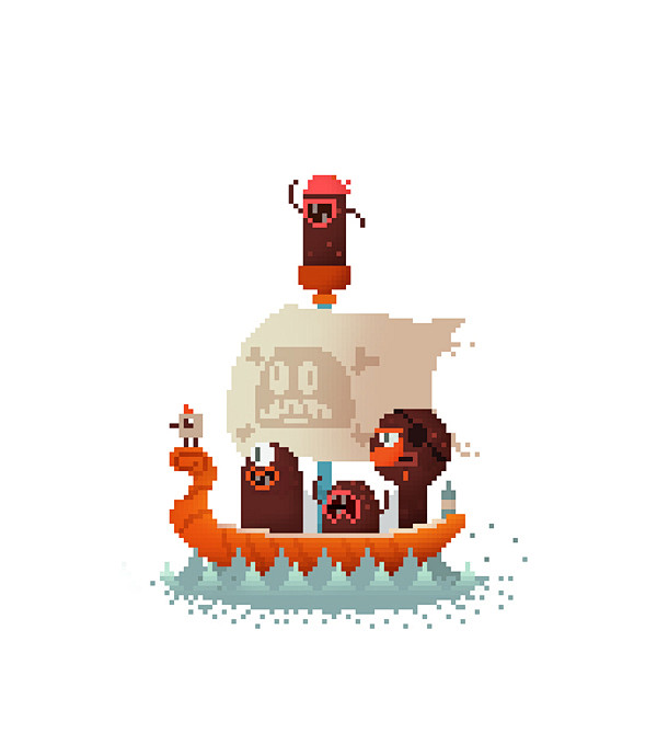 Pixel art stickers o...