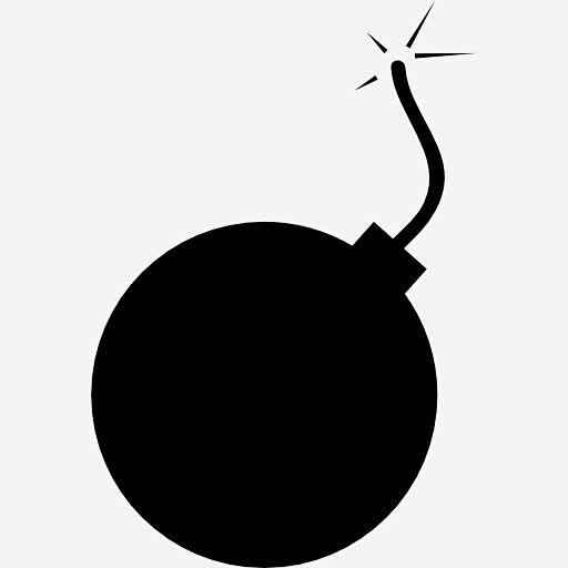 炸弹图标 https://88ICON.com 黑色剪影 球 炸弹 武器 电脑和媒体