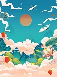 国潮风背景 【酷图网】国潮插画,插画,插图,山水画,祥云,虎年,新年,春节,元旦,传统节日,年画,新年背景,虎年背景,山水插画,手绘,手绘山水,国潮,中国风,国潮文化,中国文化,国潮广告,国潮宣传,国潮手绘,国潮创意,国潮来袭,国潮海报,中国风背景,创意中国风,国潮背景,山水风景背景,