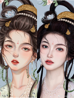 康斯星神采集到人物插画