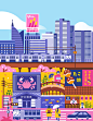 Illustrated Map of Osaka for Malaysia Airlines on Behance