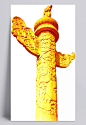 北京博物馆柱子|北京,天安门,柱子,金黄色,国庆节,节日元素