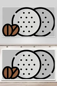 免抠PNG卡通食物图标西式早餐面包