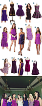 紫色伴娘服的款式选择~你喜欢哪一个呢？
