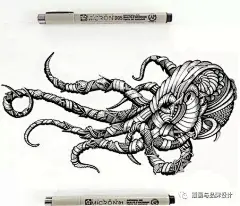 手绘丨针管笔画出超精致装饰画，太漂亮了