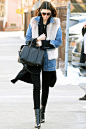 当地时间1月28日，肯达尔·詹娜 (Kendall Jenner) 前往纽约的Steve Madden办公室。