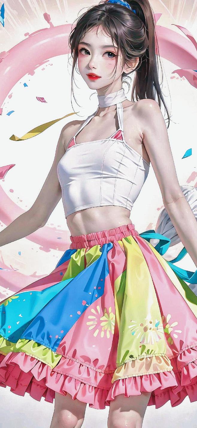原图壁纸：AI绘画作品，优雅气质美少女-...