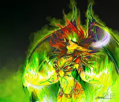 一群恶魔猎手！军团再临主题绘画壁纸欣赏(12)_兔玩网魔兽世界