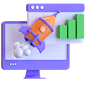 Ultra Fast Internet 3D Illustration