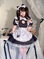 银河约会指南 猫系女仆装cos性感lolita女佣男制服黑丝大码连衣裙-淘宝网