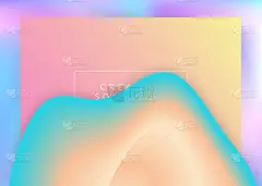 流体具有动态元素和形状。着陆页。