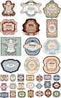 vintage labels vector1 450x720 無料コラージュ素材 ヴィンテージなラベル素材 豪華3セット   Free Style