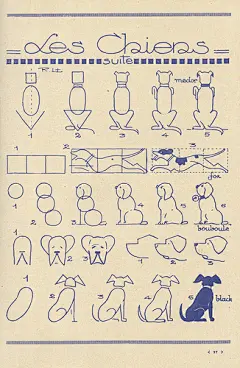 狗狗插画系列图集丨几何动物插画iPad临摹作品案例