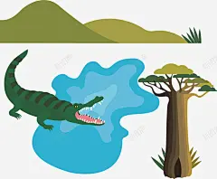 手绘卡通野生动物鳄鱼矢量图 长颈鹿 鳄鱼 鸵鸟 元素 免抠png 设计图片 免费下载 页面网页 平面电商 创意素材