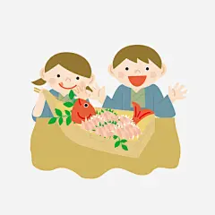 人物免抠素材_新图网 https://ixintu.com 人物 动漫 卡通 吃饭 小孩