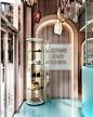 水磨石+黄铜，莫斯科精致餐厅!-建e室内设计网-设计案例