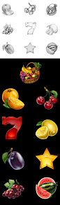 Fruit icons : Development of fruit icons for the game slot-machine.Here you can see a process to create of sketches and also final versions all of our delicious icons.Enjoy!http://slotopaint.com/
