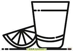 10张可乐水果茶鸡尾酒冰凉夏日冷饮涂色简笔画下载！ - 涂色集，涂色画打印大图