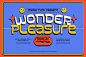 趣味潮流手写复古潮牌海报包装logo标题英文字体Wonder Pleasure图片