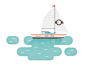 Dribbble - Sail Boat Illustration by Frank Rodriguez#轮船##扁平化#