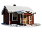小木屋, 房子, 雪, 下雪的, 冬天, 建造, 小屋, 剪出