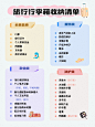 旅游清单攻略指南小红书配图