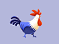 Cock's Walk chicken character feather animal bird cycle walk cock hen motion animation website web ui illustration