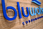 Solution Worx - Bluewater condominiums corporate logo sign made by Art Signs in Oakville location