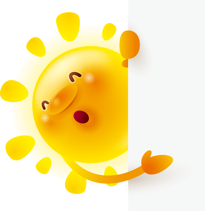 可爱的卡通太阳设计矢量素材