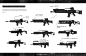 EUR USA WEAPON SYSTEM 2, longque Chen : This is the heavy version  assault refile, but without auto shot selection. I introduced the vector sub machine gun structure into this design, of course also combined the G36 form language.