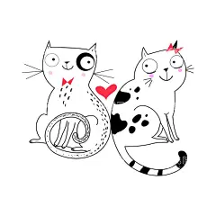 手绘猫咪  - 源文件下载【酷图网】宠物猫,猫科,抽象,公猫,母猫,绅士,山猫,想象力,女士,黑白,画画,手工画,绘画,黑板报,卡通,手绘,可爱,简笔画,线条,线雕,镂空,动物,猫咪,小猫,情侣,情人节,七夕节,夫妻,爱情,矢量图,雕刻,图案,素材,元素,