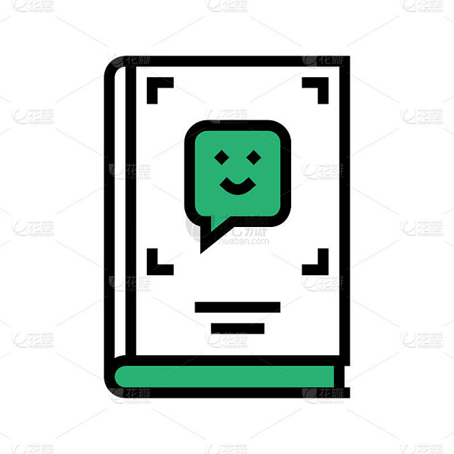 幽默流派颜色图标矢量插图