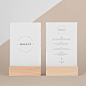 PSD menu mock-up with wooden stand