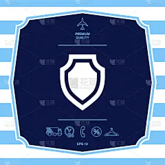 插画,盾,图标,安全,外套,设备用品,保护