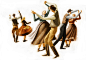 Folk Dancers : Study of Folk dancers