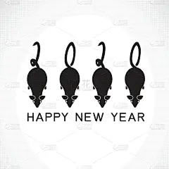 2020,书法,新年前夕,贺卡,传统,壁纸,传统节日,模板,动物,问候