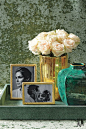 The emerald trend isn't just for jewelry. Add this gorgeous green vase by AERIN to your entryway and pair with gilded frames.: 