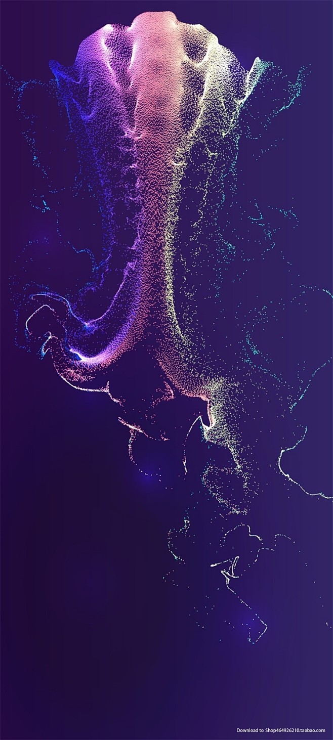 时尚渐变光效紫色梦幻粒子背景板舞台底纹年...