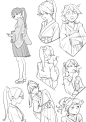 少女的线稿和模板全都要？！这4组素材"画渣选手"也能临摹！快码住千万别错过！