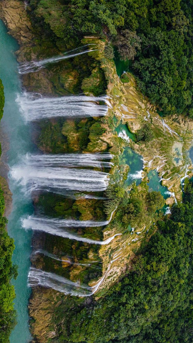 圣路易斯波托西州的Tamul瀑布，墨西哥...
