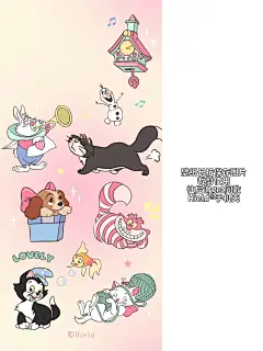 可爱迪士尼ip大集合✨｜自制插画壁纸分享 - 小红书